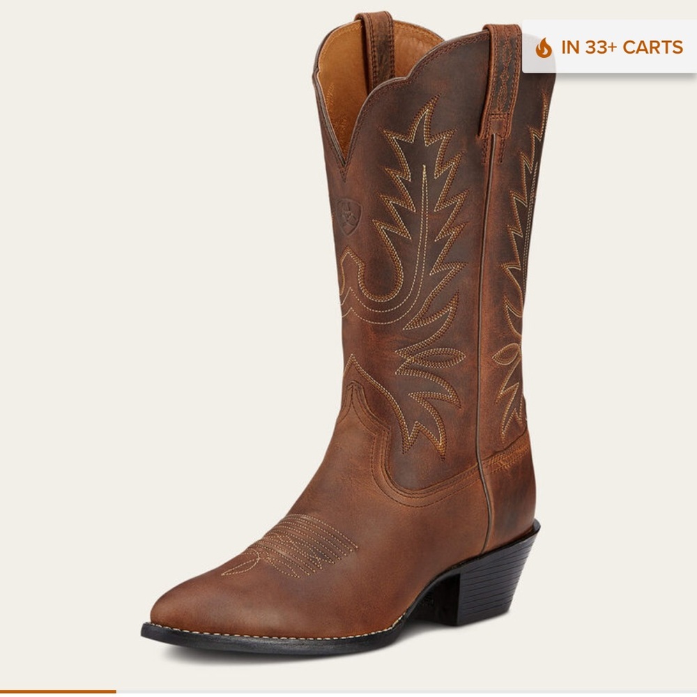 💜Heritage R Toe Western Boot